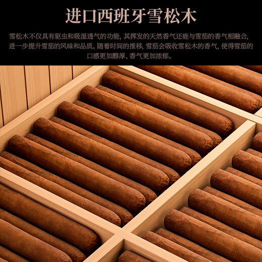 Cigaron cigar room imported Spanish cedar wood pure ammonia remote monitoring security fingerprint password lock can be repeatedly disassembled and installed professional compressor removable cigar room CA-24H double cigar room