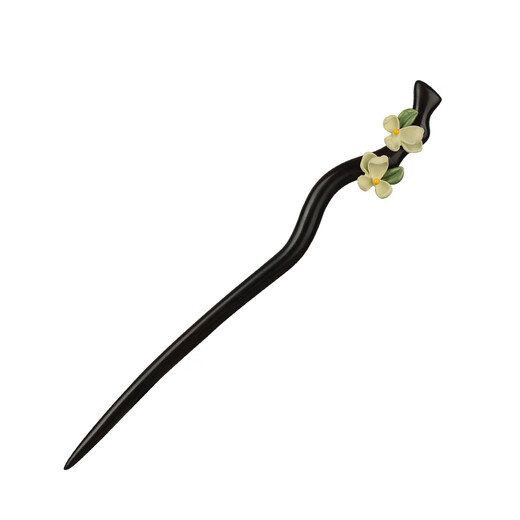 Oxygen Green Sandalwood Hairpin Women's Ancient Style High-end Temperament Hairpin Modern Simple New Chinese Style Hairpin Wooden Hairpin Green Sandalwood Rhinoceros-18CM Fragrant Sandalwood + Gift Box