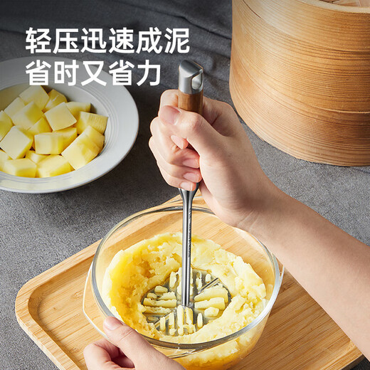 COOKER KING 316 stainless steel potato masher rosewood household food pressing artifact baby food mashing tool 316 masher