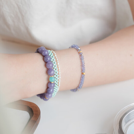 Weici shannai original Xueqing Tanzanite beaded bracelet for women new Chinese style niche amethyst bracelet Xueqing (about 16.5cm including buckle)