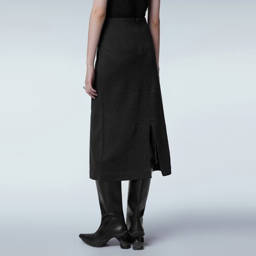 
JNBY/Jiangnan Buddy Spring and Autumn Skirt Commuting Style Solid Color Elastic Waist H-Shaped Umbrella Skirt 5O3D12590 001/Black XS