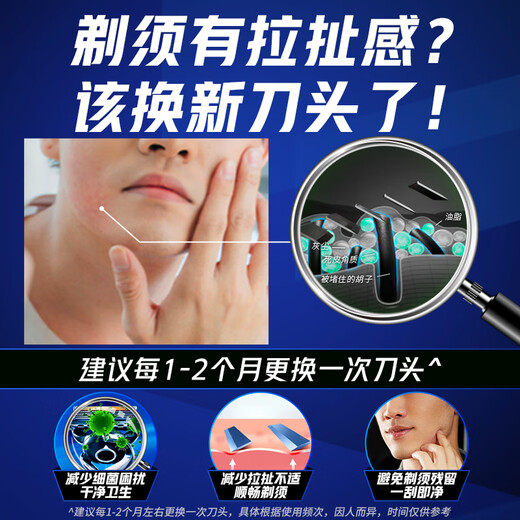 Gillette blade suitable for Fengyin 5 Zhishun 6-head 5-layer razor blade Gillette head gravity box non-Geely