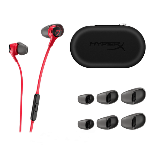 Extremely Unknown (HYPERX) Cloud Earbuds II Skylark 2 Red In-ear Universal Gaming Headset with Mic 14.3mm Driver Unit Adapted to Delta Action