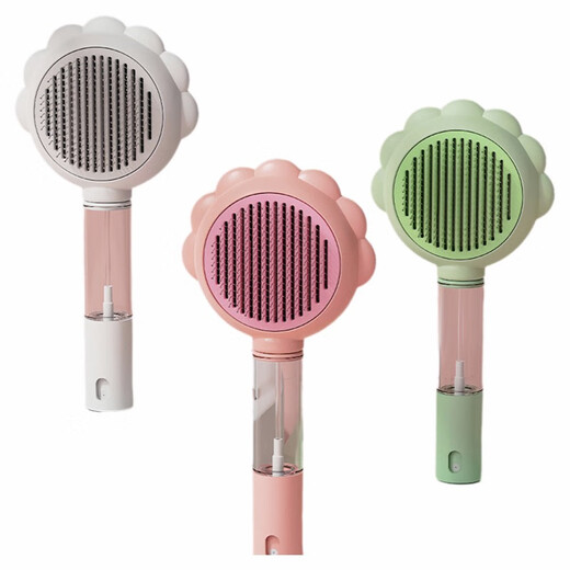 Bellega pet spray massage comb, no bathing, special anti-flying cat comb for cat and dog hair, spray water to remove floating hair brush artifact, pink-spray type