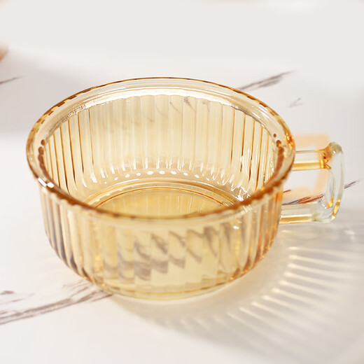 Detif instant noodle glass bowl with handle, anti-scalding, household ins high-looking, large-capacity transparent instant noodle bowl with lid, 1 pack, transparent color* instant noodle bowl, 70000cm L+ with lid (school season)