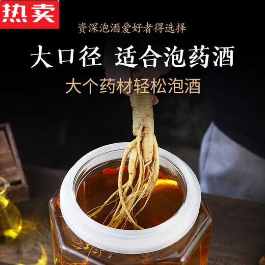 简先生德国进口品质高端泡酒玻璃瓶斤家用高档密封容器人参药酒罐酒坛子 （倒立不漏）【6斤】无龙头