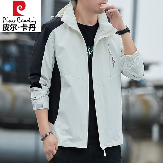 
Piercadian couple's charge windbreaker men's spring and autumn thin single-layer windbreaker price thick jacket outdoor windproof waterproof plus size clip 6629 black XL