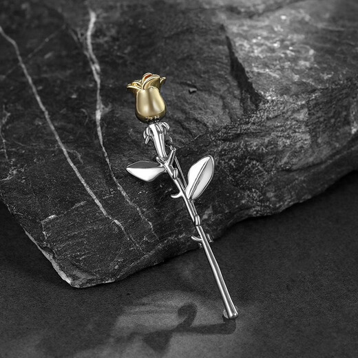 This rose brooch for men's suits, high-end corsage badge, coat brooch, fashionable peaked collar clothing matching rose brooch