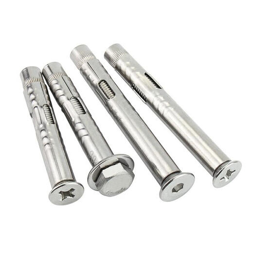 Hua Meng 304 stainless steel cross expansion screw, external hexagonal, countersunk head internal hexagonal screw, M4M5M6M8M10m12, cross M4*40 (use 6.5 impact drill 10 pieces