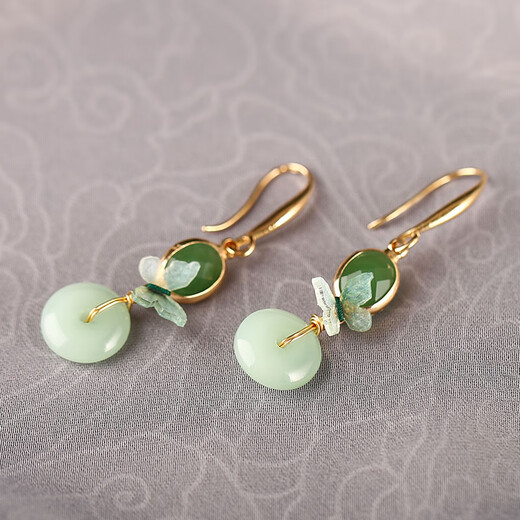 Ancient sayings and modern style, ancient style earrings with cheongsam, retro Chinese style earrings, 2025 new trendy women's 925 silver ear hooks