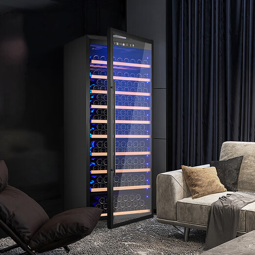 Bacchus red wine cabinet 320 bottles, 2 meters high, constant temperature wine cabinet, home commercial, constant humidity storage wine, wine and tea refrigerator, built-in display, villa wine cellar, winery, YC-760 flat rack-air-cooled, frost-free compressor, 320 bottles