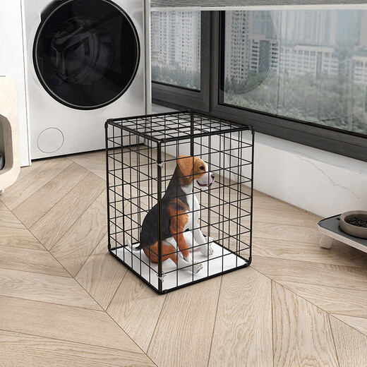 Cat Cage Home Super Large Free Space Cat Nest Dog Cage Puppy Cage Six Sides Portable Folding Pet Cage Black 30*30*20cm 6Jin Jin equals about 0.5kg