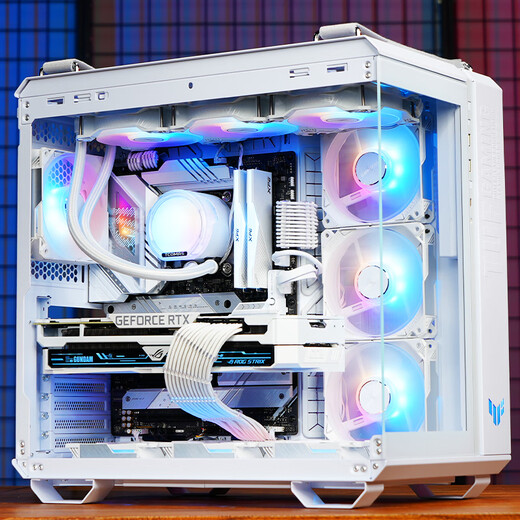 TCOMAS titanium tantalum SJ-A080 360 black integrated CPU water cooling radiator large cold head thickened cold exhaust fan ARGB light effect supports intel/AMD