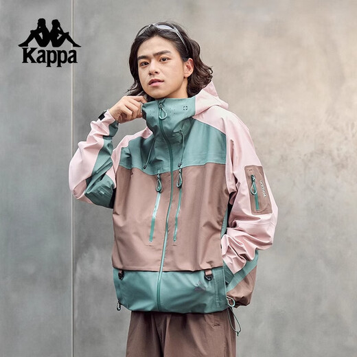 KAPPA [Bai Yufan same style] sports jacket for men and women outdoor water-repellent jacket KPCGCFC02 Interstellar Black-9902 XL