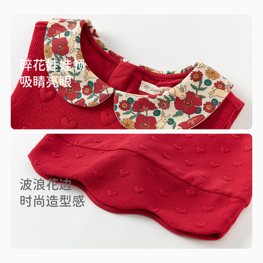 David Bella shopping mall same style children's sundress autumn dress girls dress red skirt