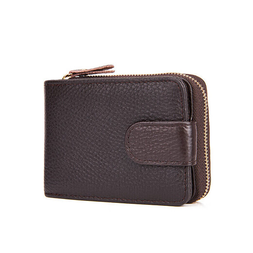 Postaton first-layer kraft card bag with multiple card slots, men's coin purse, accordion card bag, birthday gift for husband, boyfriend, dad