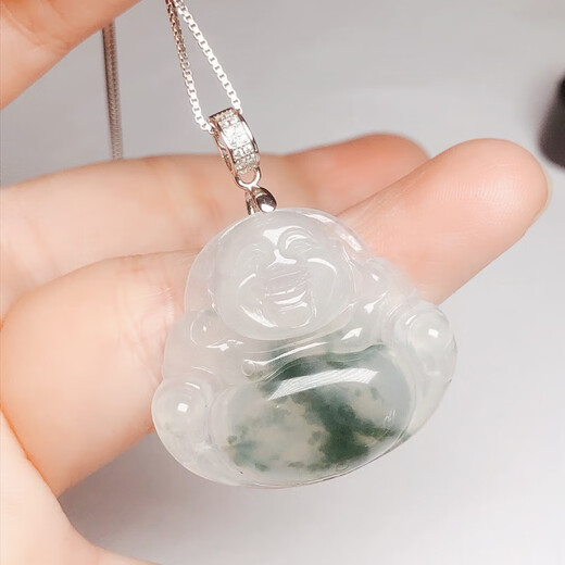 Fat Donglai same style 18k gold pendant buckle head small jade pendant buckle silver plated 18K gold buckle diy silver s925 Buddha male oblique hole white gold