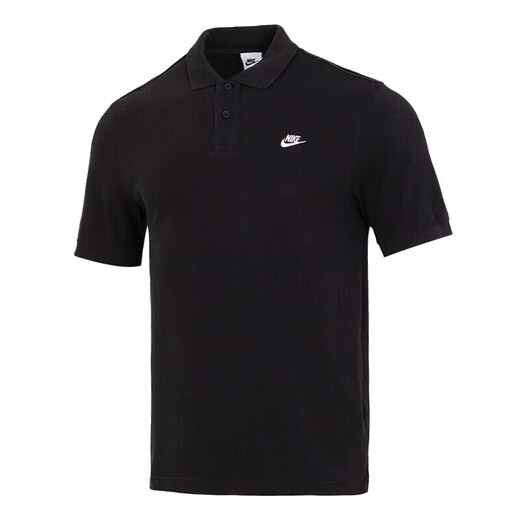 NIKE men's new summer running training sportswear casual T-shirt breathable lapel half-sleeved loose short-sleeved polo shirt FN3895-010/black L