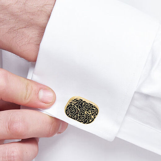 Mingjin French cufflinks men's British style suit shirt cufflinks high-end high-end crystal diamond shirt button cufflinks gold crystal (pair) ordinary style