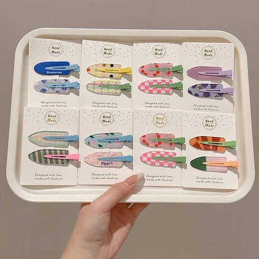 Dopamine color traceless hair clip for women spring and summer forehead side broken hair clip Korean style bangs clip hair clip bb clip headwear 20# juice 3 pairs