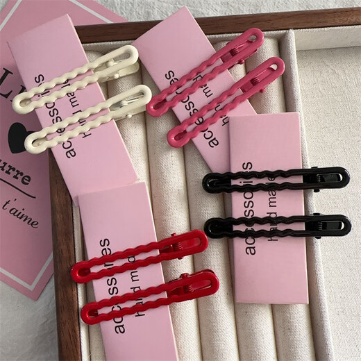 SAHANE Zuoyu internet celebrity hair clip hair clip headband clip side summer bangs one-word clip forehead broken hair fairy style high-end wavy duckbill clip random pair