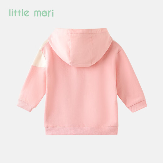 
little mori little forest children's clothing sweatshirt for girls spring and autumn style baby girl sports and casual hooded sweatshirt light pink 120 cm/6 years old