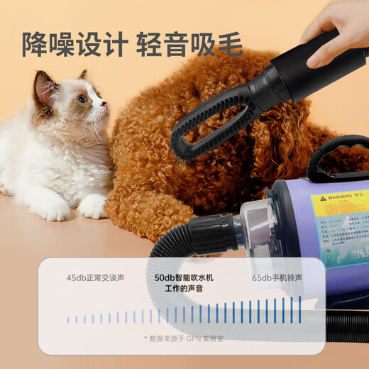 Pet hair dryer dog hair dryer pet blow dryer high power drying pet hair blowing, hair pulling, suction and blowing all in one lemon yellow