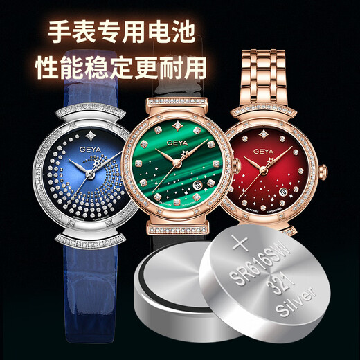 芯乐购364适用geya格雅手表电池6190G 6193G 6193L 6195G 6195L 6196L 6205L女士石英电子小绿表专用更换 【6193L】电池（2粒）