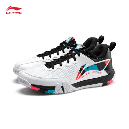 Li Ning ground flying 2LITE badminton training shoes for men and women AYTT003 fluorescent flame red-2 43