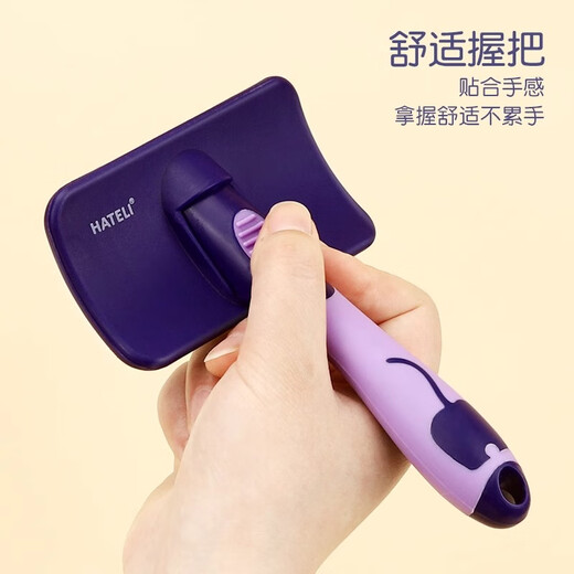 OUOETY pet needle comb dog hair comb Teddy Bichon comb special artifact fluffy cat comb open knot large dog floating purple - medium size fluffy hair removal
