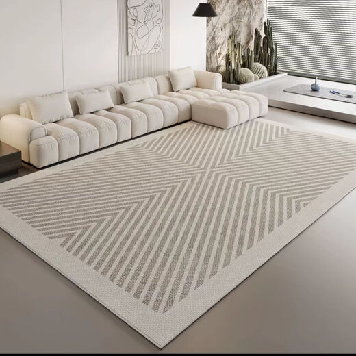 Yingzhuer carpet living room modern simple Nordic ins style gray high-end light luxury sofa coffee table blanket hairless bedroom floor mat simple but extraordinary-01 100*200cm