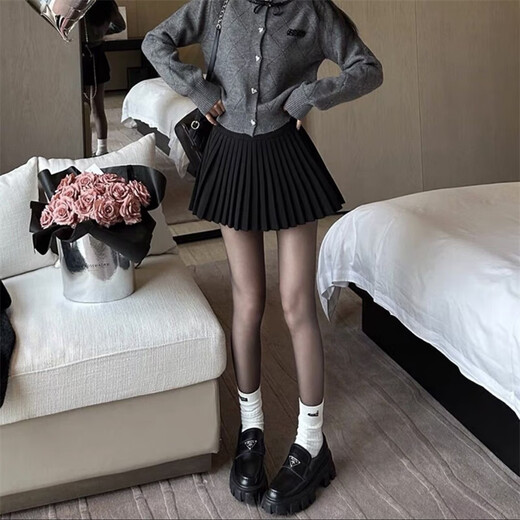 Langsha Woolen Organ Pleated Skirt Women's Winter 2025 New High Waist Slim Small Casual A-Line Skirt Short Skirt