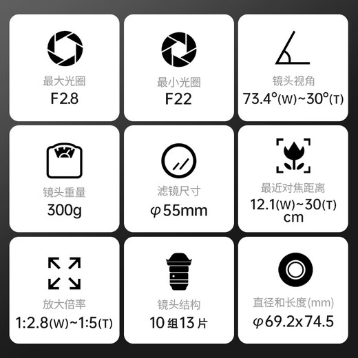 SIGMA 18-50mm F2.8 DC DN Contemporary half-frame mirrorless 1850 standard zoom lens portrait travel live broadcast (Canon RF mount)