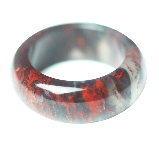 Bindao natural Guilin chicken blood jade ring chicken blood stone ring jade ring ring jade jade ring men and women size 8