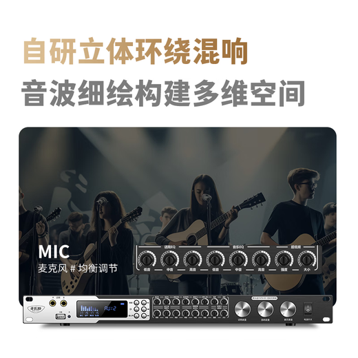 Melody DSP6300 karaoke reverberation digital audio preamp effector home theater anti-howling mixer processor with microphone mixer equalizer DSP6300 professional karaoke effector deluxe version standard version