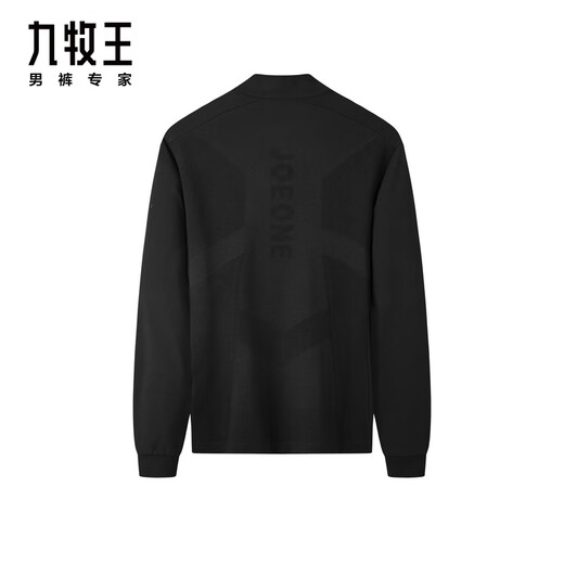 JOEONE long-sleeved T-shirt men's same style in shopping malls autumn and winter warm half-zip sweatshirt warm business outdoor inner wear slim version + black + JT1DV47027 L 175/96A(50)