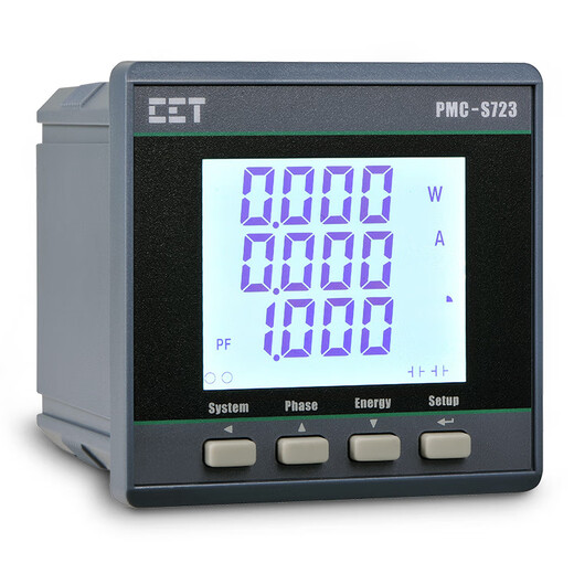 中电PMC-S723三相多功能智能电表液晶显示485通信电力监控仪表 PMC-S723-I2DI+2DO