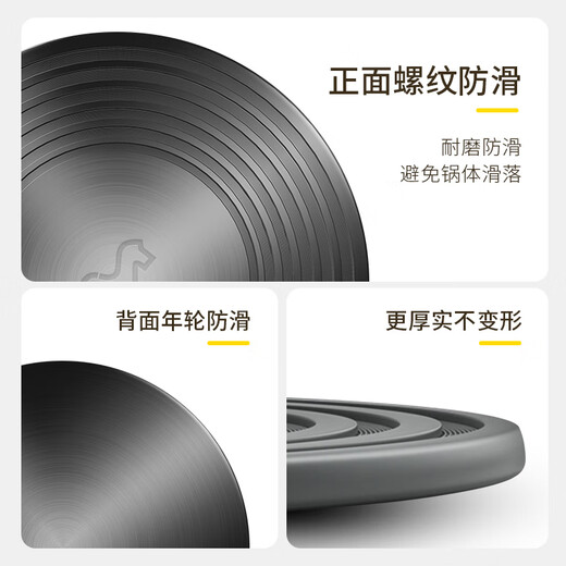 Huili's kitchen gas stove heat conductor plate household gas stove heat conductor plate thawing anti-burning black energy-saving heat conduction plate 28CM heat conduction / thawing dual-purpose plate (thick version) heat conduction thawing dual-purpose plate