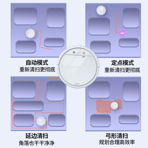 BMOI华为机HUAWEl适用 新款扫地机器人全自动家用智能三合一擦地拖地吸尘器一体机适用于懒人 官方标配+黑色高配版 +