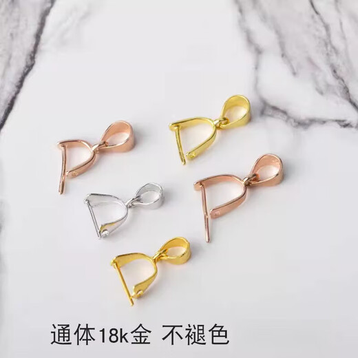 Chuji Lao Phoenix Lao Phoenix gold store style pendant buckle 18k gold buckle jade Buddha buckle au750 jade pendant emerald rose gold gold cow nostril pendant buckle