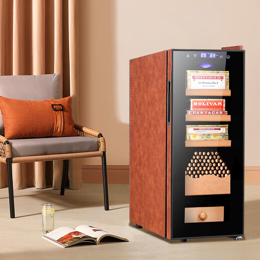 Bacchus Humidor Fifth Generation Constant Temperature and Humidity Control System Humidifier Box Fan Lamp Strip Style 100-200 Count (1 Naked + 2 Boxes) 35