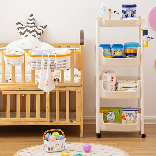 WORTHBUY bedside hanging basket children's bedside storage bag baby playpen diaper table storage box baby diaper hanging bag hanging basket large with hanger