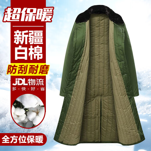 Usa military coat winter velvet thickening northeastern subzero cold storage winter clothing cotton jacket old-fashioned military cotton coat authentic for men and women military green natural pure cotton (one piece not removable) one size fits all 120-180Jin Jin equals 0.5 kg