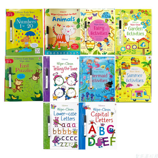 Thomas & Friends (THOMAS&FRIENDS) Cahier de pratique d'entrée pour la formation au contrôle du stylo à la maternelle, cahier d'alphabet anglais et de traçage des chiffres pour enfants, pour bébés de 4 et 3 ans Fourni au hasard - 10 volumes de thèmes pour filles - sans boîte de couleur