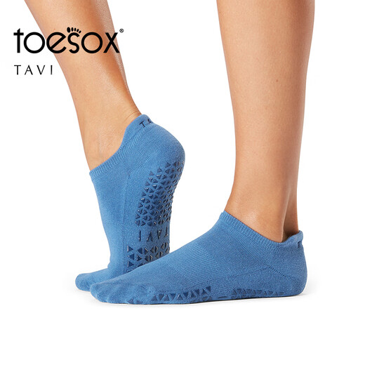 Toesox yoga socks women's non-slip professional sports socks Pilates socks sweat-absorbent and breathable Savvy TAVI co-branded dark gray S (size 34~38)