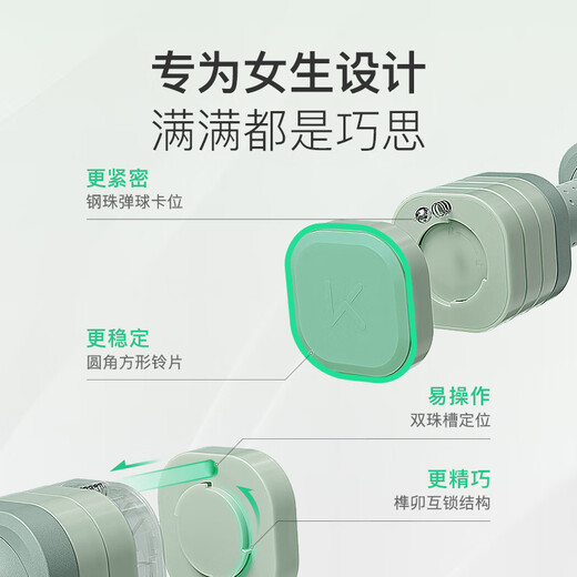 Keep quick-adjustable dumbbells, adjustable multi-speed weight combination dumbbells, household men's and women's strength training dumbbells 2.7kg*2