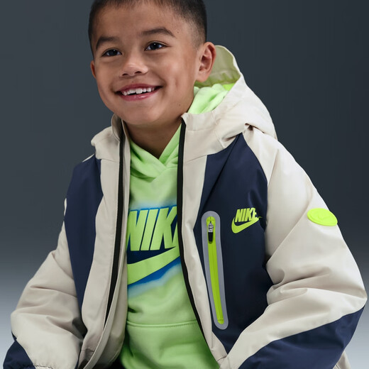 NIKE Toddler Three-Proof Work Jacket Winter Boys Warm Water-Repellent Jacket NIKE TECH IR0021