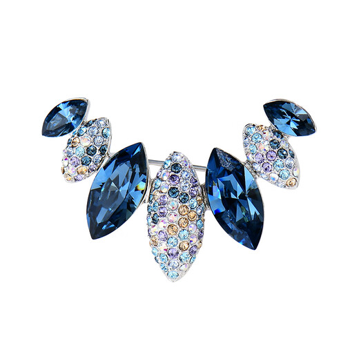 Zuoou anti-exposure buckle brooch, high-end women's anti-exposure chest artifact design, niche exquisite corsage pin buckle accessories, elegant purple