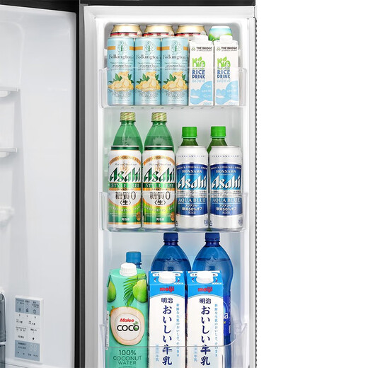 SHARP 455L original imported refrigerator sterilization deodorization ultra-thin embedded large-capacity automatic ice making first-class energy efficiency energy-saving frequency conversion household multi-door refrigerator government subsidy 455 liters of pure ion cluster Yaoguang white original imported SJ-MF46K-W