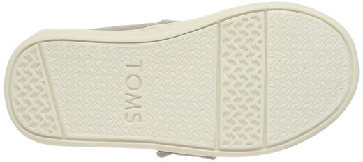 TOMS children's canvas shoes, unisex for 8-12 years old, comfortable round toe, elastic upper, gray 4 Big Kid